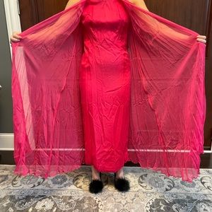 VINTAGE bright pink gown